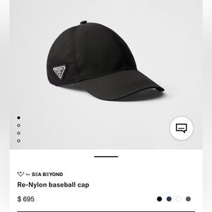 Prada Men's Black Cap with Logo